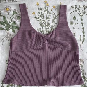 AE purple ribbed top